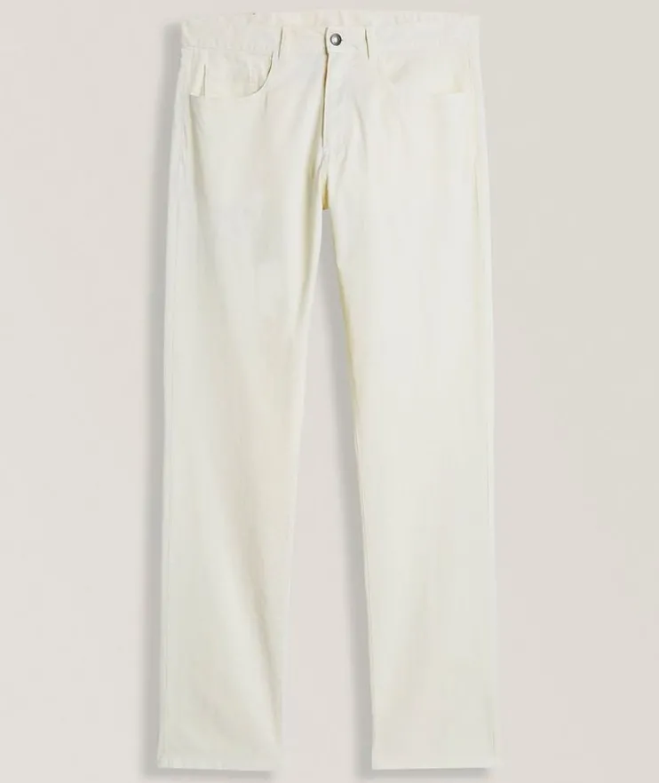 Stretch-Cotton Five-Pocket Pants