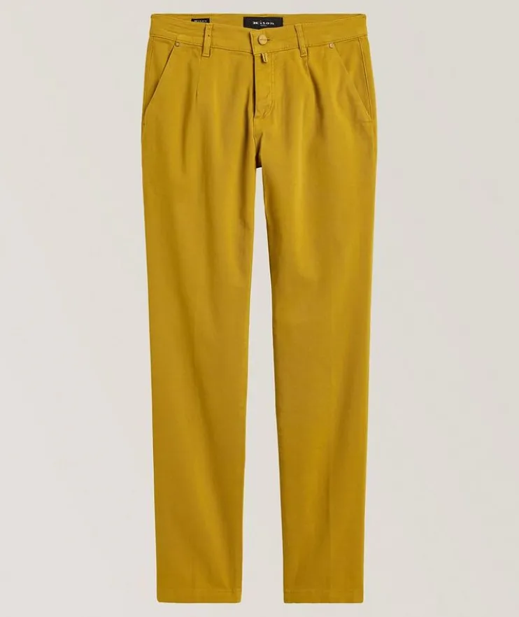 Stretch-Cotton Flat Front Pants
