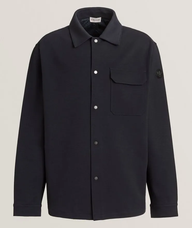 Stretch-Cotton Jersey Shirt Jacket