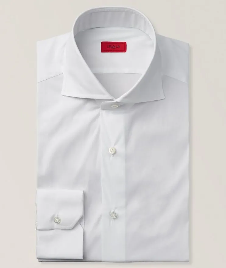 Stretch-Cotton Poplin Dress Shirt
