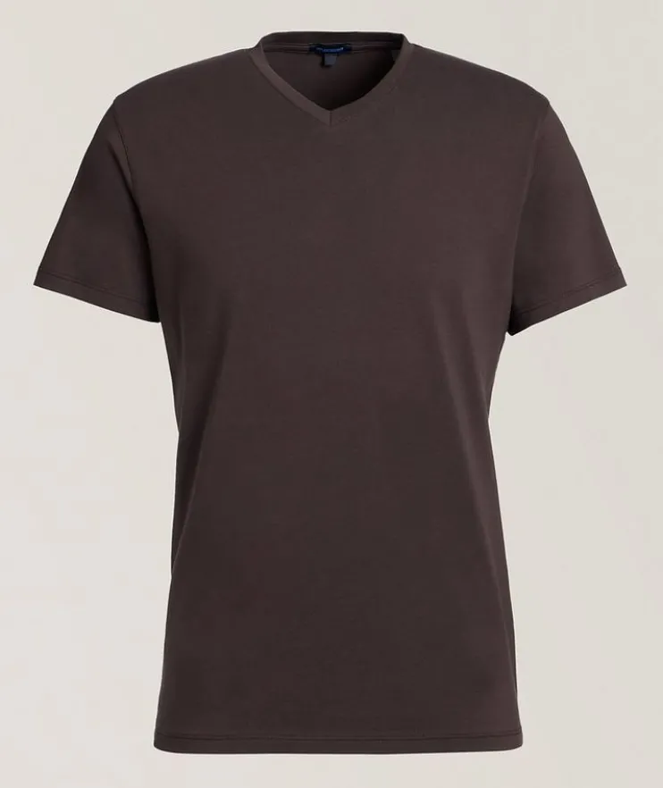 Stretch-Pima Cotton V-Neck T-Shirt