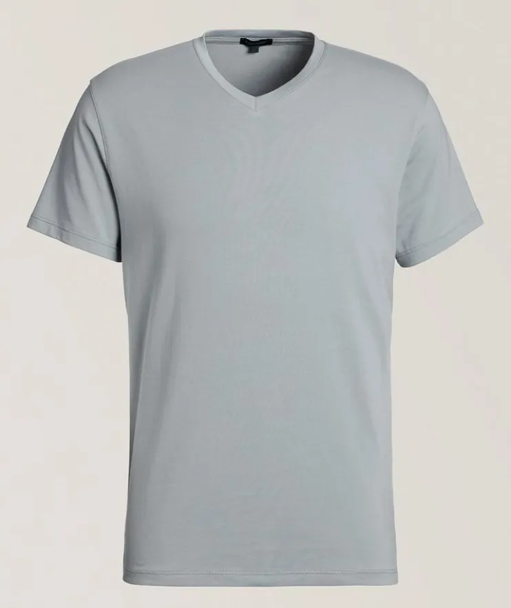 Stretch-Pima Cotton V-Neck T-Shirt