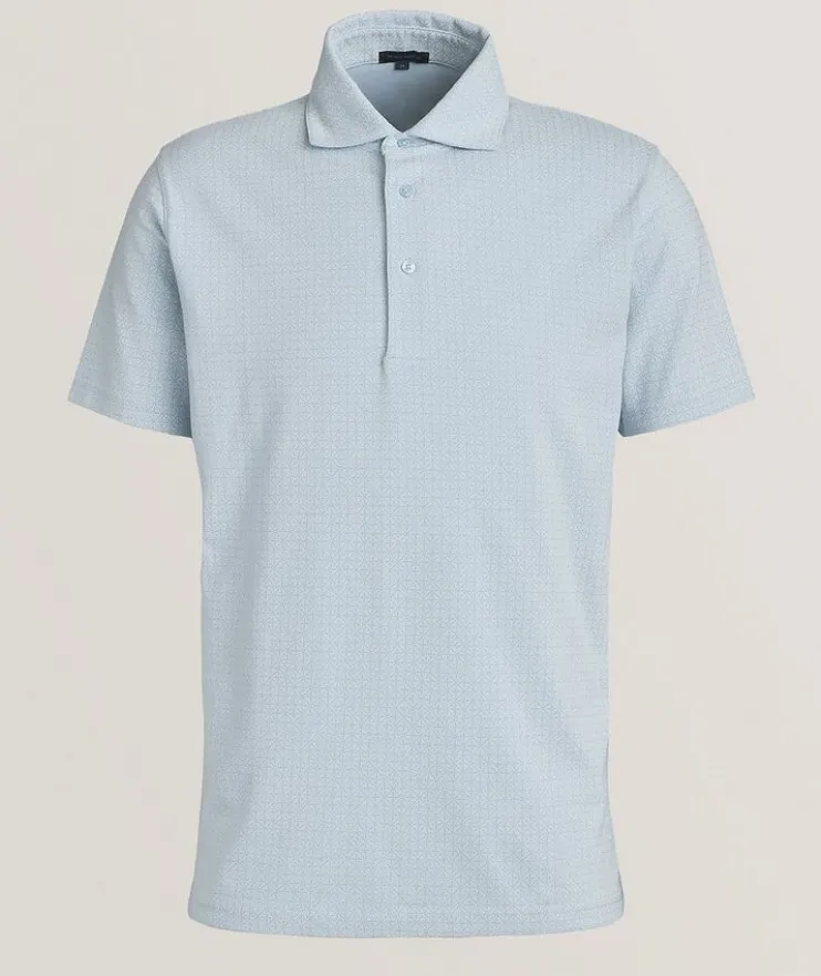 Stretch-Pima Cotton Geo Neat Polo