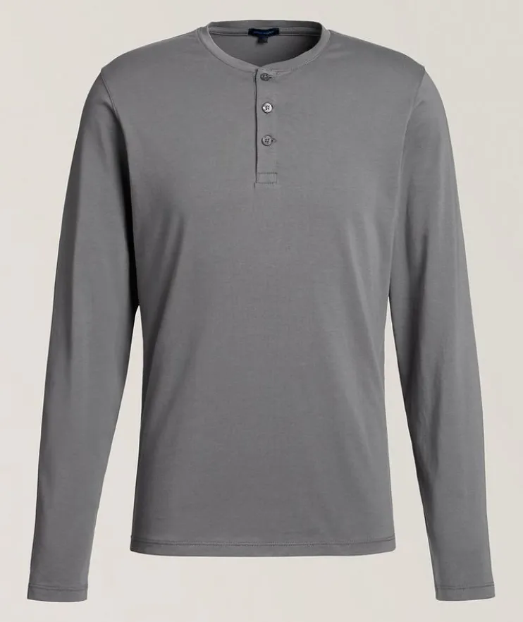 Stretch-Pima Cotton Henley