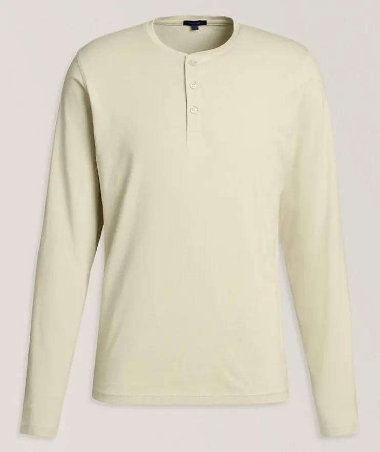 Stretch-Pima Cotton Henley