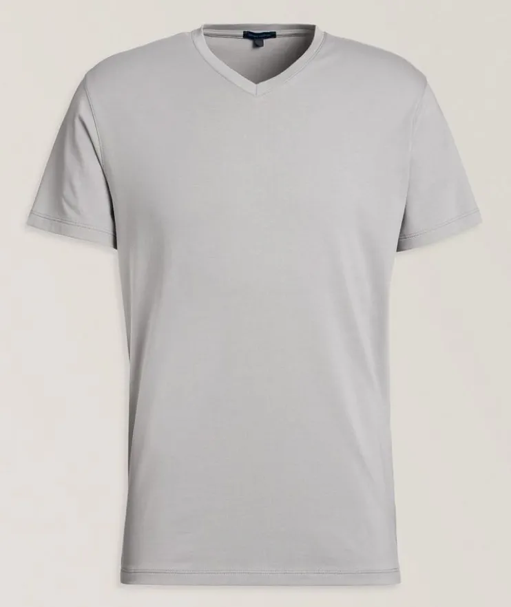 Stretch-Pima Cotton V-Neck T-Shirt