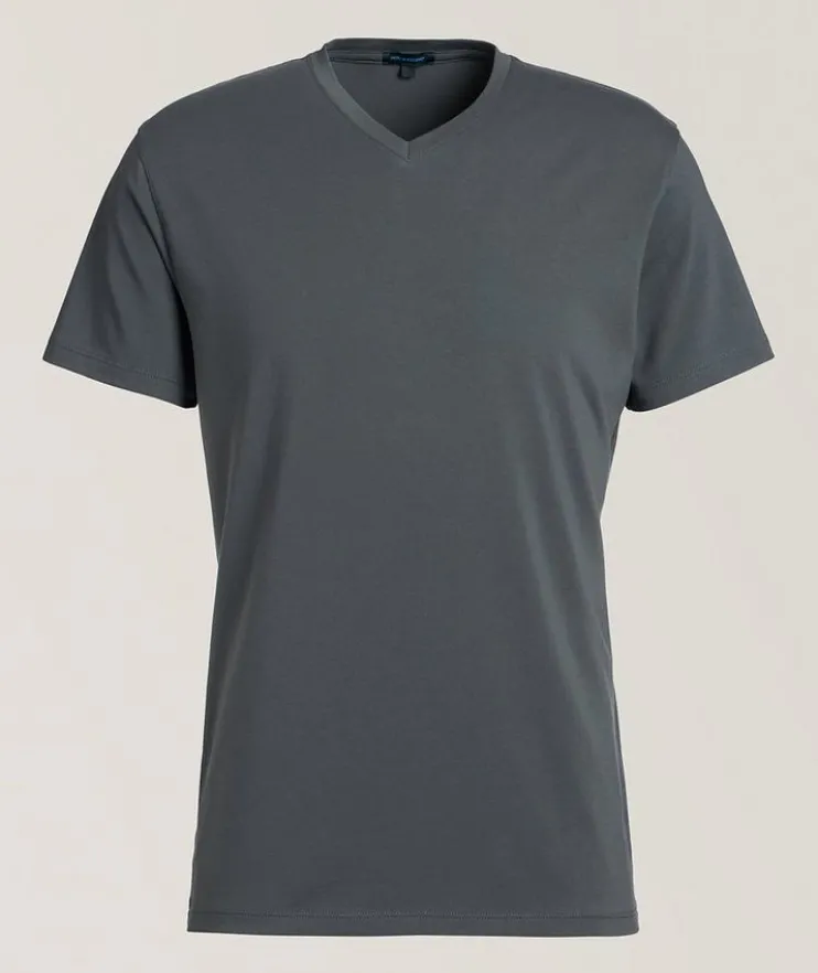 Stretch-Pima Cotton V-Neck T-Shirt
