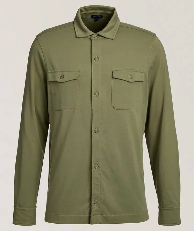 Stretch-Pima Cotton Overshirt