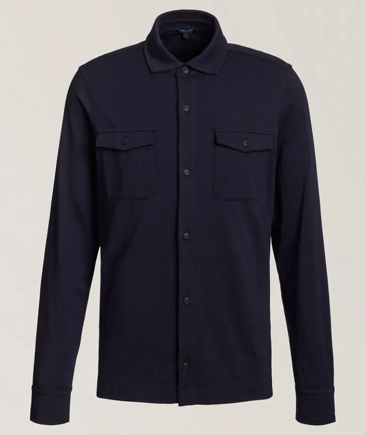Stretch-Pima Cotton Overshirt