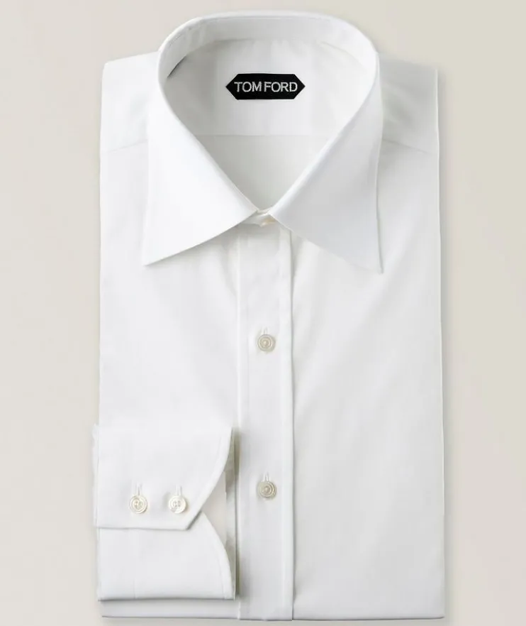 Stretch-Poplin Dress Shirt