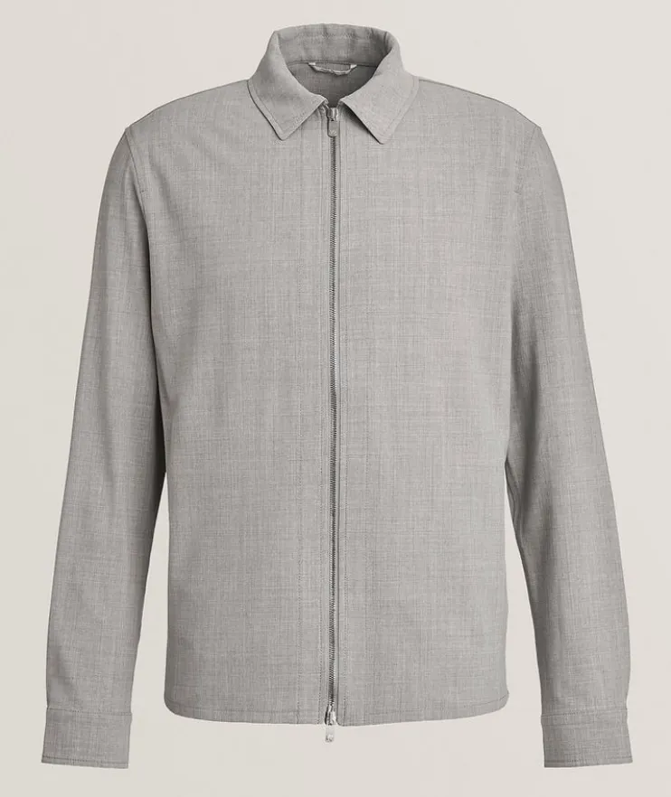 Stretch-Virgin Wool Full-Zip Jacket