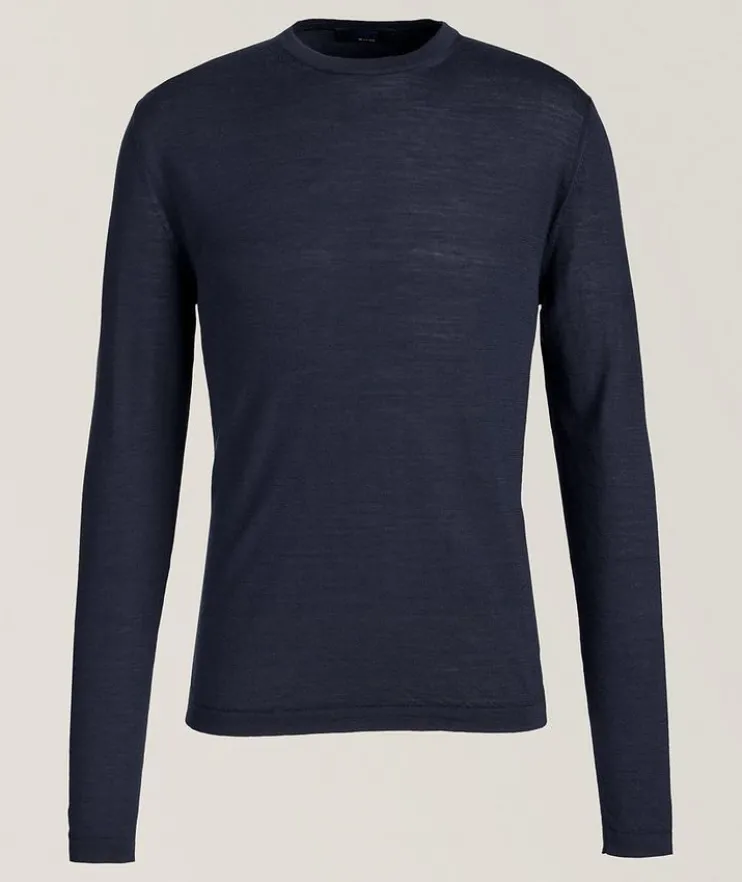 Stretch-Virgin Wool Blend Sweater