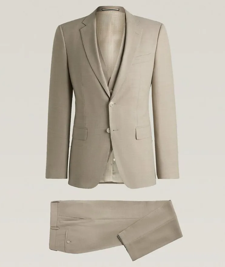 Stretch-Virgin Wool Three-Piece Suit