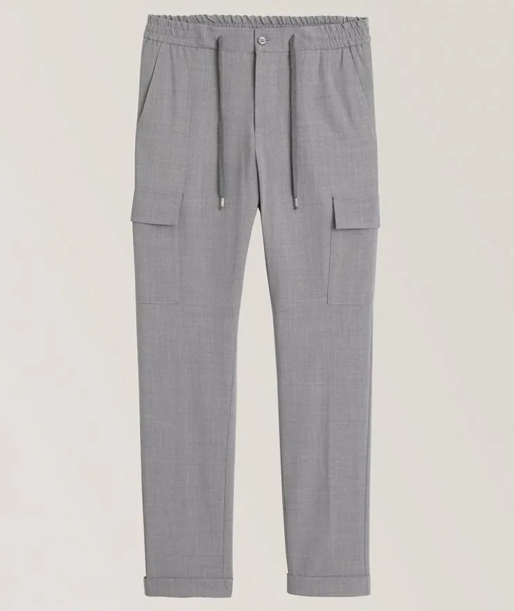 Stretch-Wool Crêpe Cargo Pants