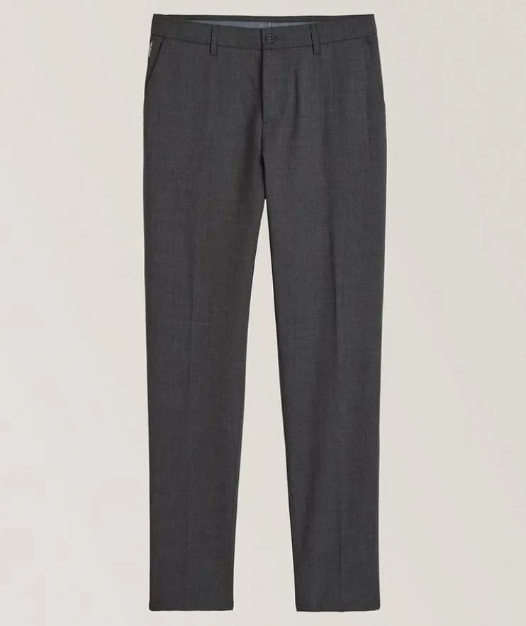Stretch-Wool Tapered Pants