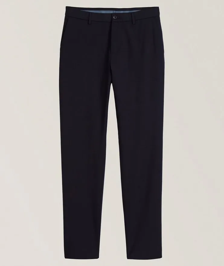 Stretch-Wool Tapered Pants
