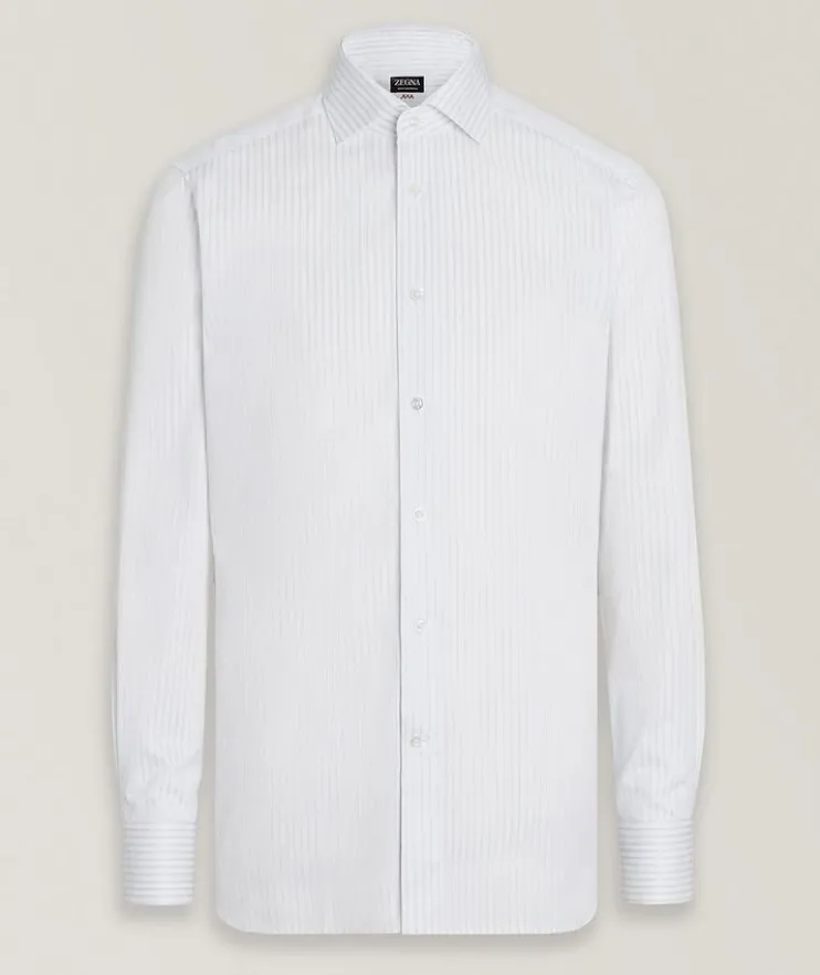 Striped Centroventimilia Cotton Dress Shirt