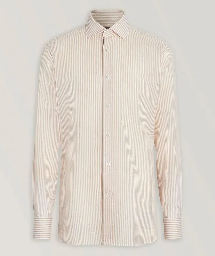 Striped Centroventimilia Cotton Dress Shirt