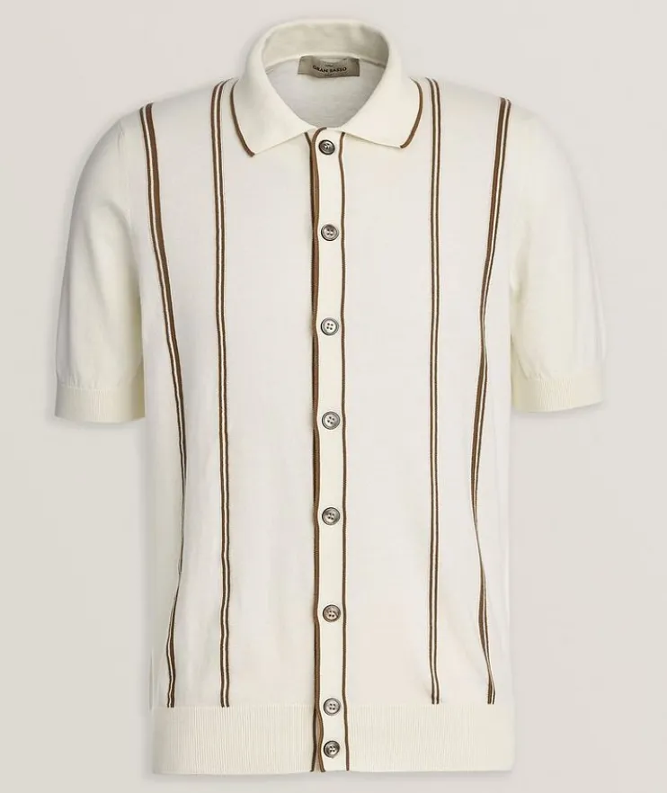 Striped Cotton Knit Shirt