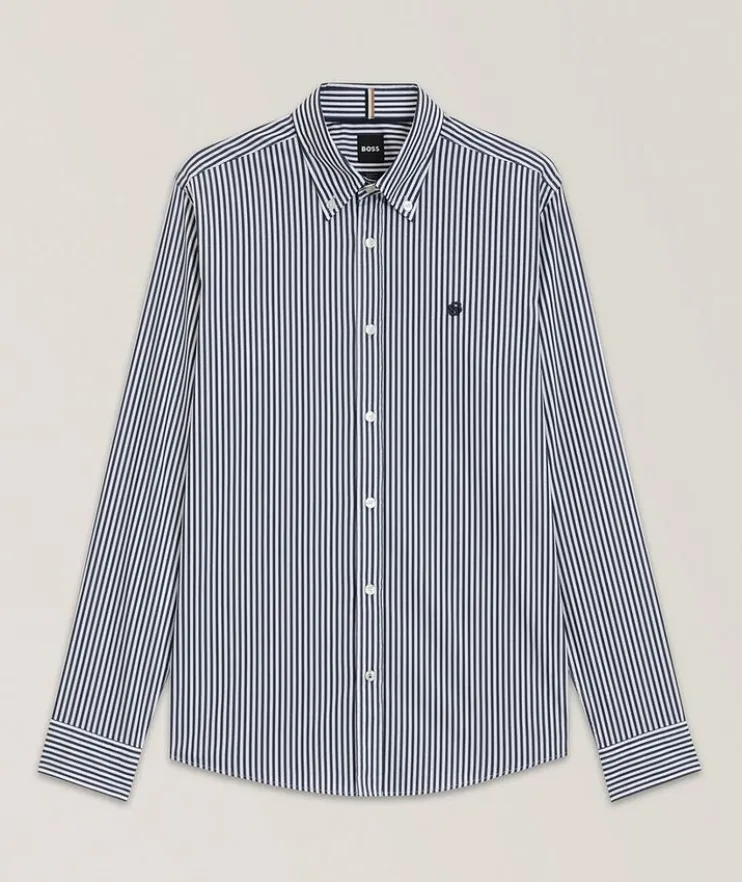 Striped Cotton-Blend Shirt