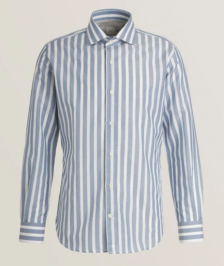 Striped Cotton-Linen Shirt