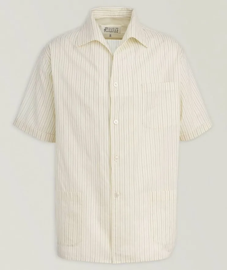 Striped Cotton-Silk Camp Shirt