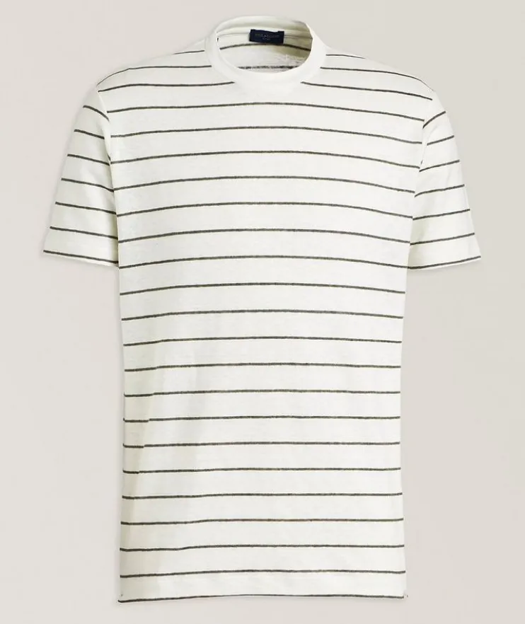 Striped Linen Jersey T-Shirt