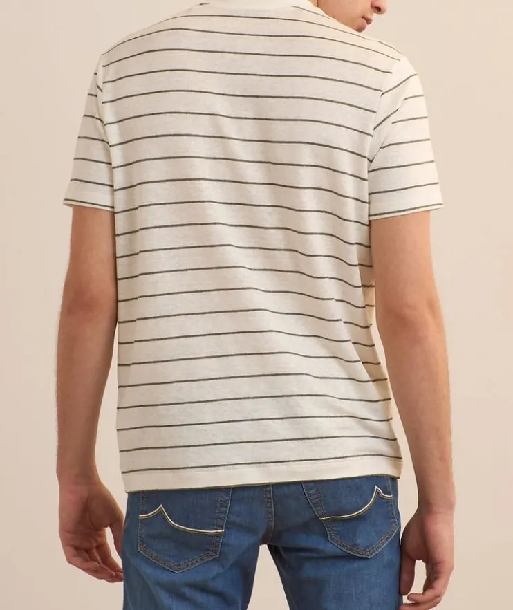 Striped Linen Jersey T-Shirt