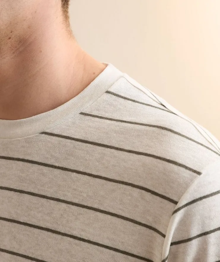 Striped Linen Jersey T-Shirt