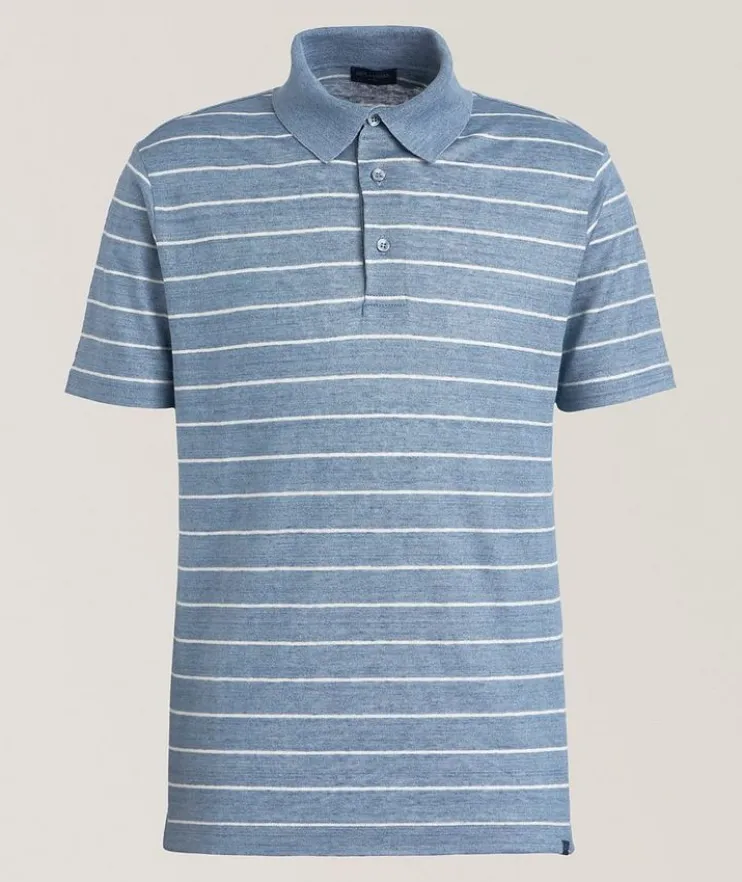 Striped Linen Polo Shirt