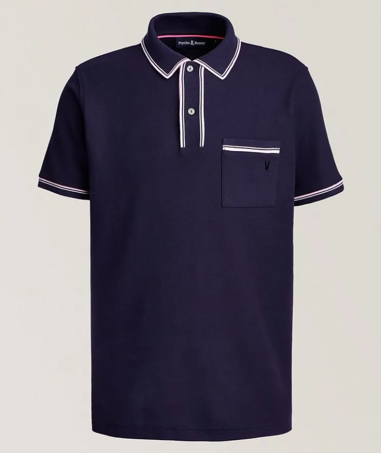 Striped Tipping Cotton Piqué Polo