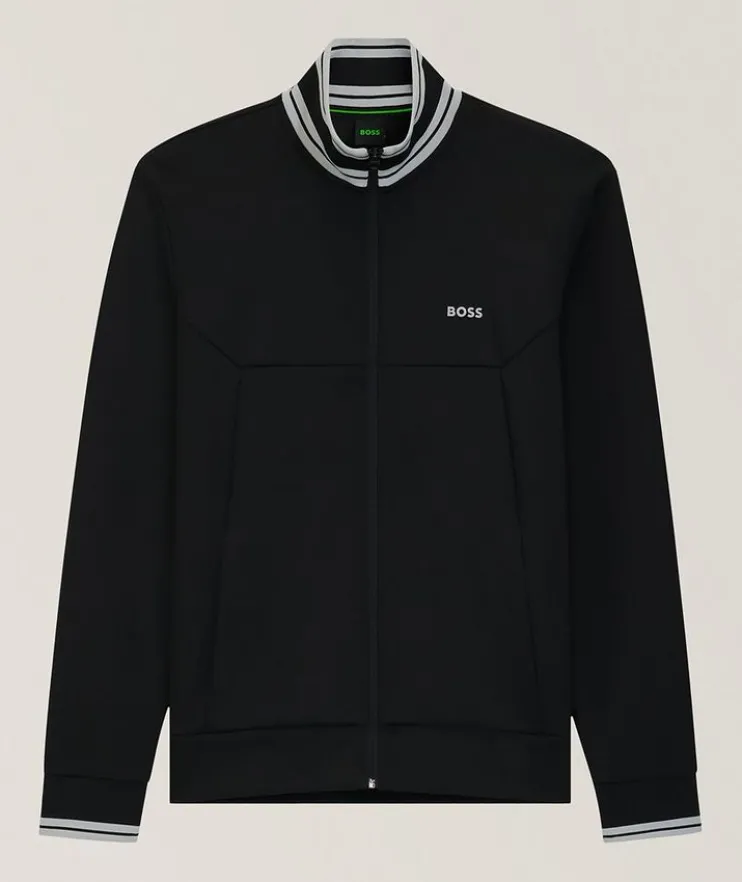 Striped Zip-Up Sweatshirt