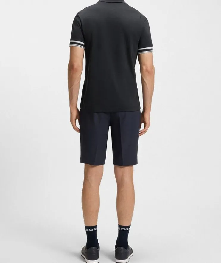 Stripe-Trim Cotton Piqué Polo