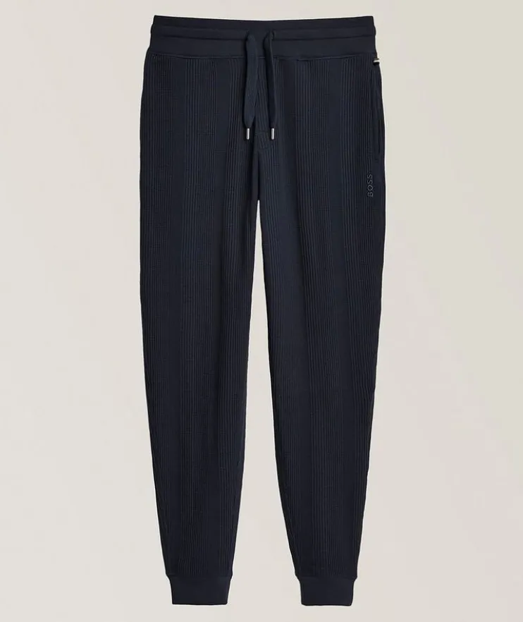 Structure Ribbed Logo Joggers