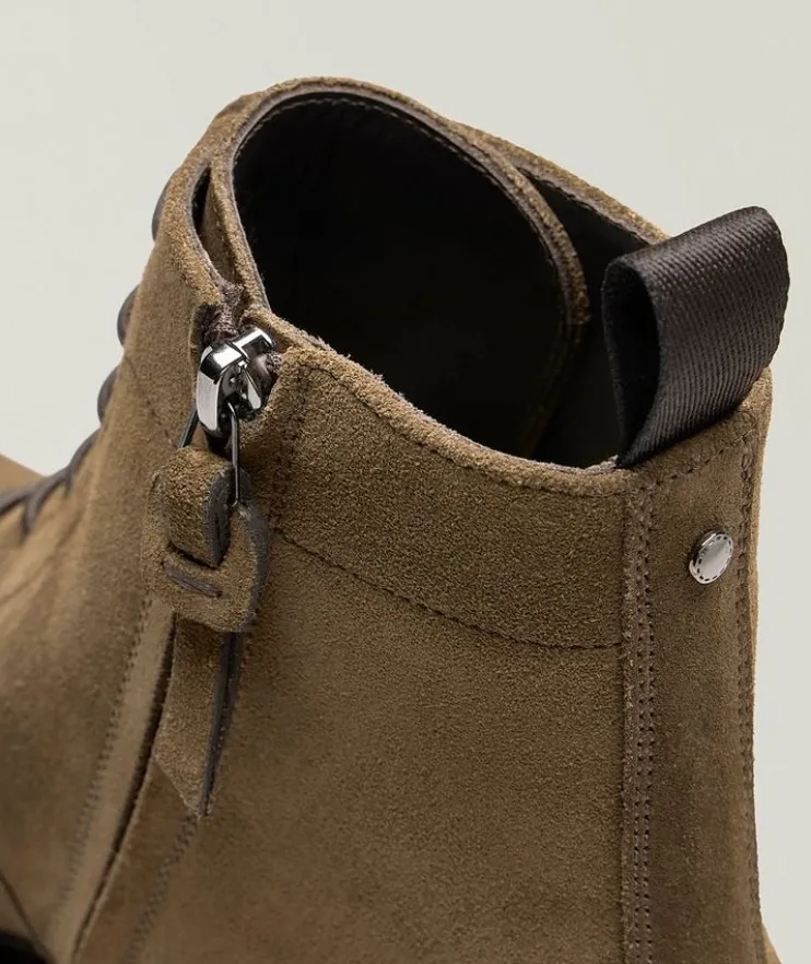 Suede Ankle Lug Boots