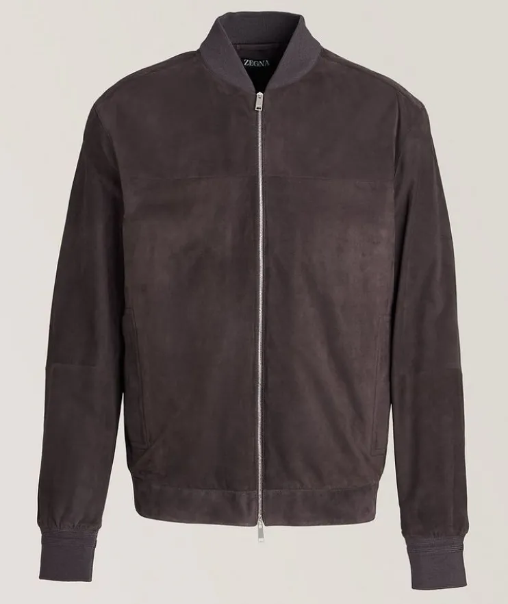 Suede Bomber Jacket