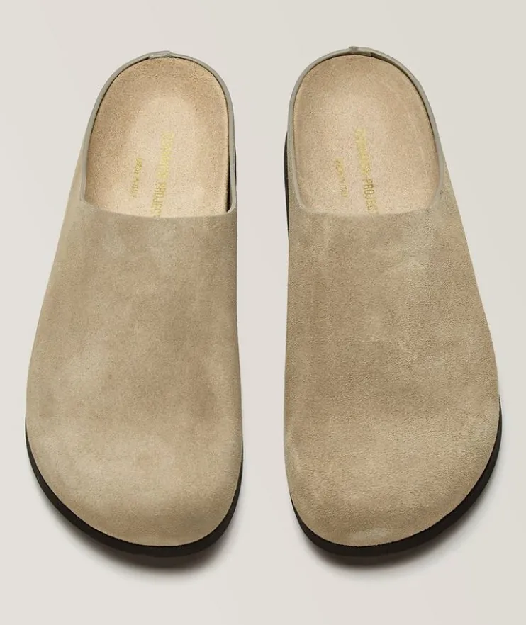 Suede Clogs