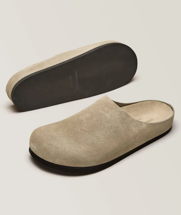 Suede Clogs