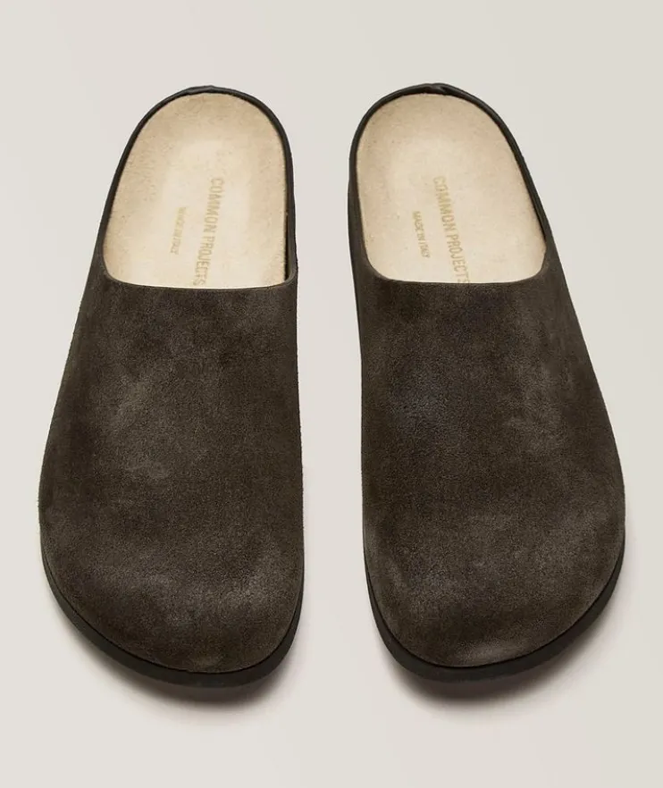 Suede Clogs