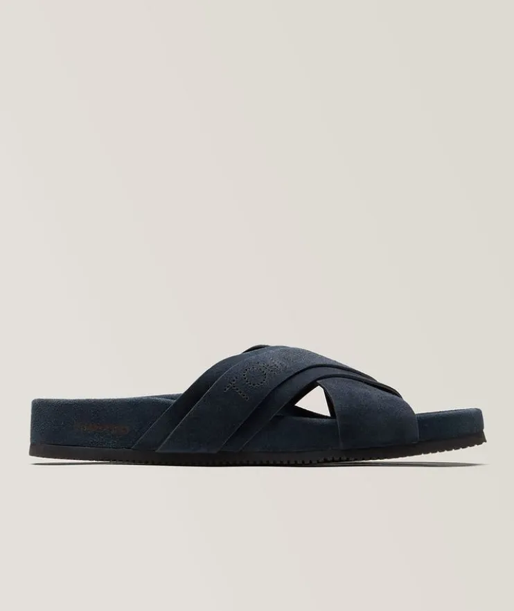 Suede Criss-Cross Sandals