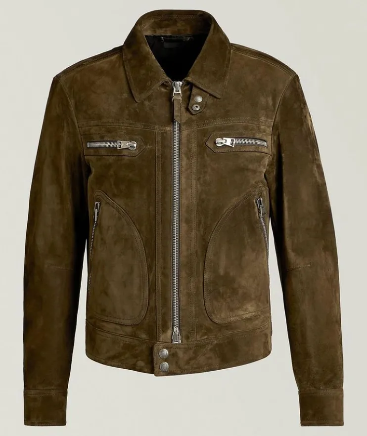 Suede Four-Pocket Blouson