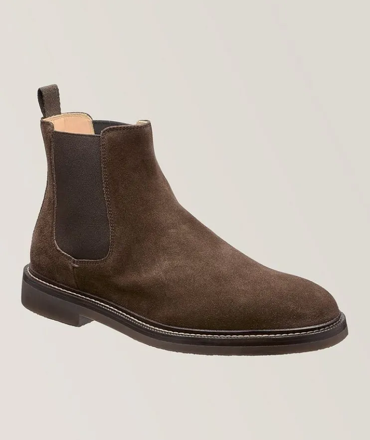 Suede Leather Chelsea Boots