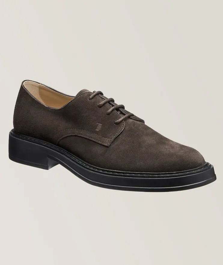 Suede Leather Chunky Derbies