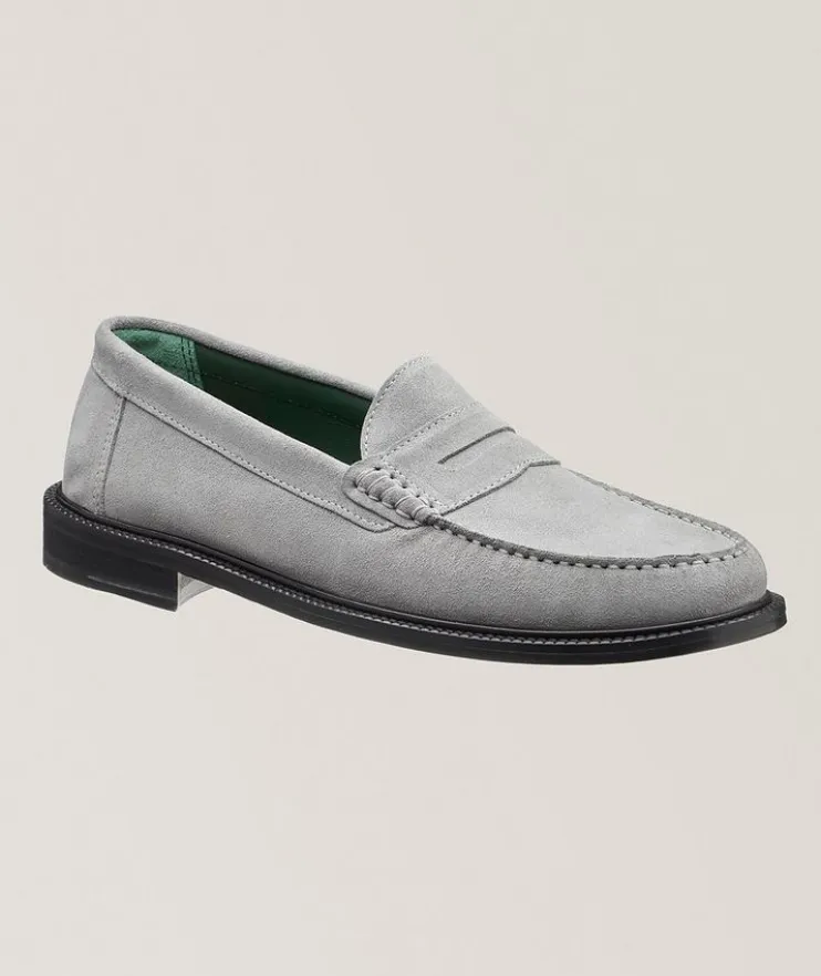 Suede Moccasin Penny Loafers
