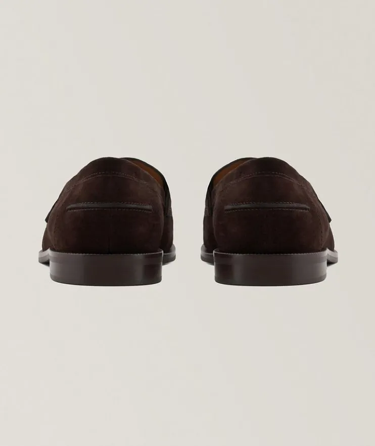 Suede Moccasin Penny Loafers