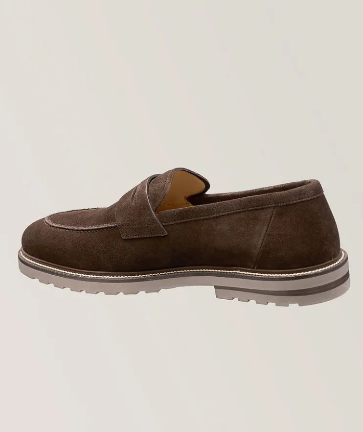 Suede Penny Loafers