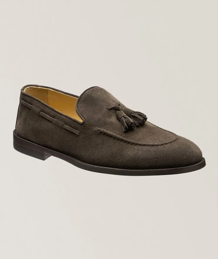 Suede Tassel Loafers