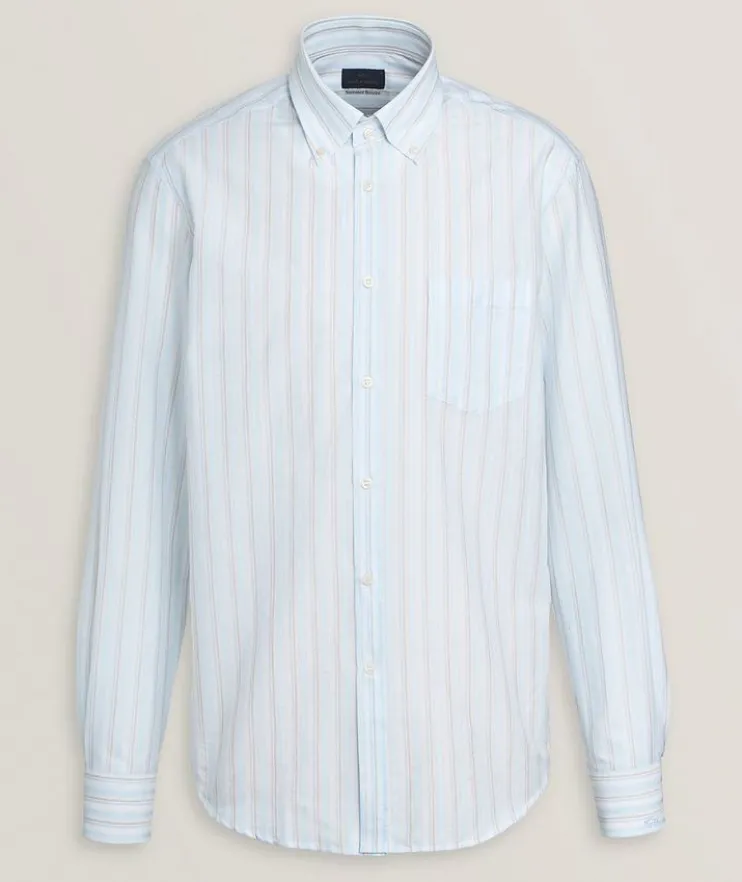 Summer Breeze Striped Cotton Shirt