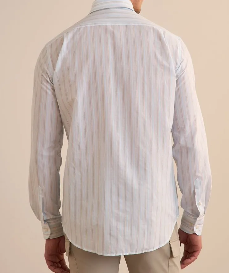 Summer Breeze Striped Cotton Shirt