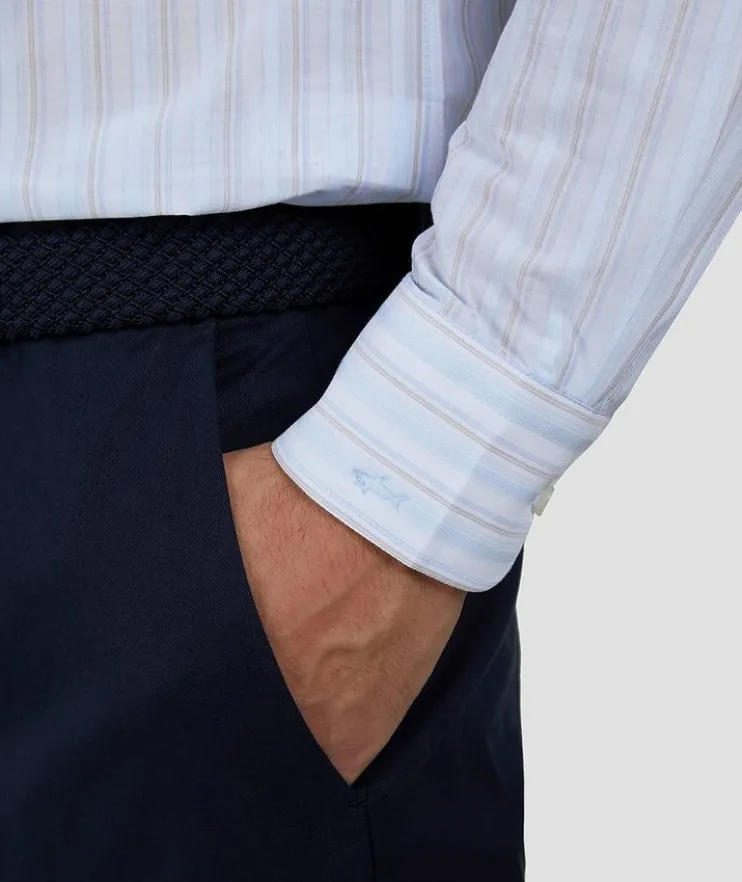 Summer Breeze Striped Cotton Shirt